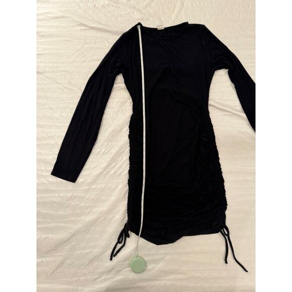 Melrose and Market Bodycon Dress Women’s Medium Black Minimalist Clean Girl - Picture 8 of 14